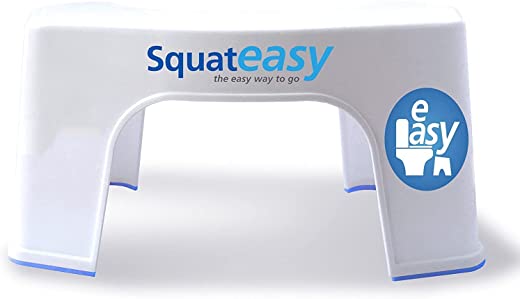 Squat Easy Antibacterial Toilet Stool for Adults | Patent Pending Medical Grade | Natural Squatting Toilet Poo Posture | Durable Anti-Slip Easy...