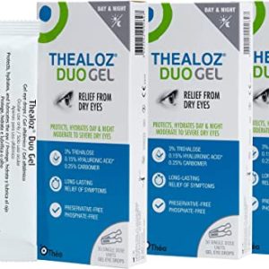 Thealoz Duo Gel Dry Eye Drops For Tired & Dry Eyes (3 x 30 Units) | Hypotonic Solution for Enhanced Relief & Protection from Dry Eyes