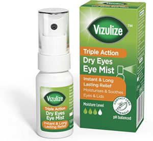 vizulize triple action soothing relief dry eye mist 10ml
