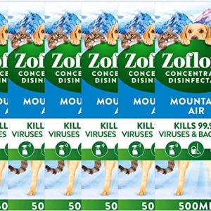 Zoflora Fresh Home, Mountain Air 6 x 500ml, Concentrated 3-in-1 Multipurpose Disinfectant Kills 99.9% of Bacteria & Viruses