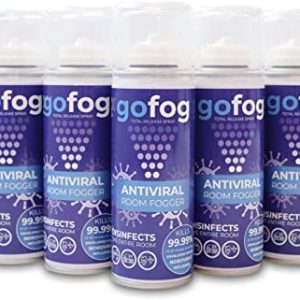Fluid Science GoFog Total Release Room Fogger - Antiviral Disinfectant removing 99.99% of Viruses & Bacteria, Citrus Scent, Pack of 12