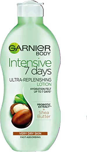 Garnier Intensive 7 Days Shea Butter Body Lotion Dry Skin, Fast Absorbing Non-greasy Non-sticky Nourishing Body Moisturiser 250 ml