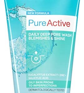 Garnier Pure Active Anti-Blackhead Deep Pore Face Wash 150ml, Face Cleanser For Oily Skin, With Zinc & Salicylic Acid - Removes Excess Oil, Unclogs...