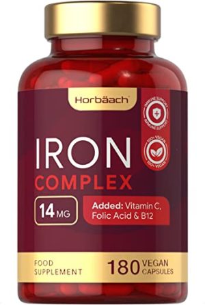 iron supplement high strength iron complex with vitamin c folic acid