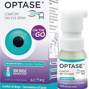 Optase Dry Eye Spray – A Preservative and Phosphate Free Dry Eye Spray for Itchy, Irritated Eyes and Eyelids - 300 Doses - 17ml