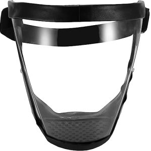 EASONGEE Anti-Fog Plastic Protective Cover, Full Face Mask Adjustable Breathable Mask Transparent Mask for Male Female Adults