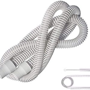 Fall CPAP Tubing Hose, Extended Air Tubing Silicone Hose with Cleaning Brush, Oxygen Pipe for CPAP Ventilator Sterilizer and BiPAP Machines