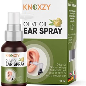 Knoxzy Olive Oil Ear Spray, Wax Removal Natural Olive Oil Spray for Ear Infections & Ear Pain Ear Wax Softener & Pain Relief Clinically Tested - 10 ml