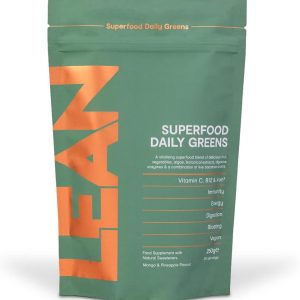 LEAN With Lilly Superfood Daily Greens Powder Blend – Designed for Bloating, Digestion, Gut Health, Energy, & Immunity. 250g. Superfoods, Pre and...