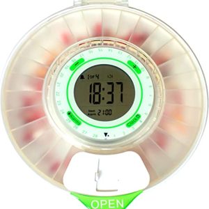 DoseControl Automatic Pill Medication Dispenser, Mat Lid, Model 2021, Large and Bright Display, 9 Alarms, Two Secure Locks, High Capacity Pill...
