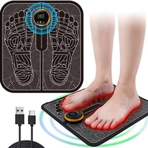 EMS Foot Massager,Reflexology Electronic Feet Massager for Pain and Circulation,Folding Portable Electric Massage Mat,Portable Leg Massage Machine...