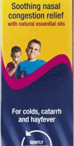 Happinose Balm Nasal Decongestant with Essential Oils for Colds, Catarrh and Hay Fever, 14g
