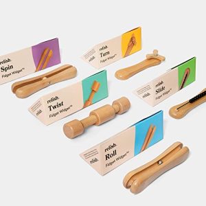 Relish - Adult Fidget Toys, Fidget Widget Wooden Toy Set – Alzheimers & Dementia Sensory Products, Activities for Elderly/Seniors