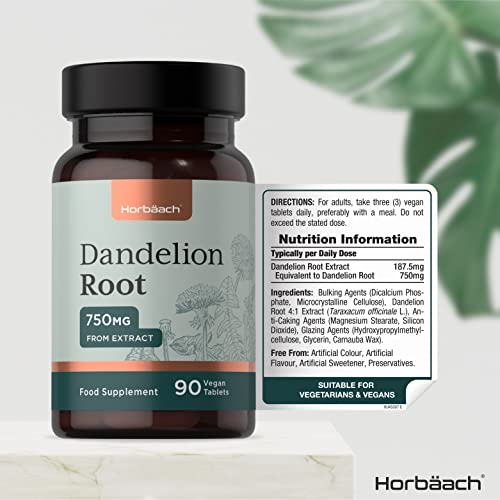 dandelion root 750mg 90 vegan tablets pure dandelion root extract 4 1 1 2