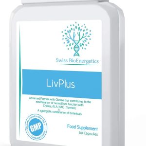 LivPlus 60 Capsules – Choline, Alpha Lipoic Acid, N-Acetyl Cysteine & 9 Botanicals Including Turmeric and Chlorella synergistically Blended to...