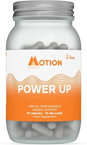 Motion Nutrition Power Up Daytime Nootropic (60 Capsules) | Award Winning Nootropic for Jitter-Free Energy | Monk-Like Focus | Less Mid-Day Fatigue...