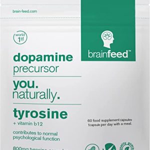Natural l Tyrosine Supplement | 800mg L-tyrosine High Strength | Nootropic Dopamine Supplement | 60 capsules -1 per day | Mood Booster | Focus,...