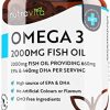 Omega 3 Fish Oil 2000mg – 240 High Strength Capsules (4 Month Supply) – 660mg EPA & 440mg DHA per Daily Serving – Supports Normal Heart Function –...