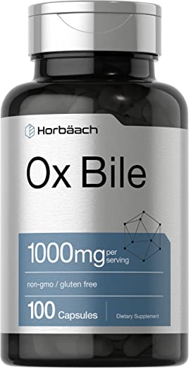 ox bile 1000 mg 100 capsules digestive enzymes supplement non gmo
