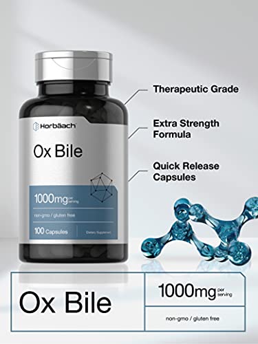 ox bile 1000 mg 100 capsules digestive enzymes supplement non gmo amp 1 1