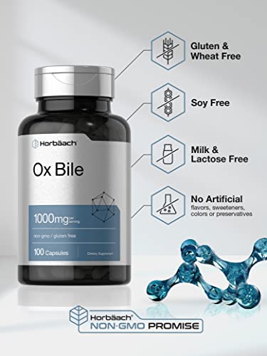 ox bile 1000 mg 100 capsules digestive enzymes supplement non gmo amp 1 2
