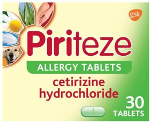 piriteze antihistamine allergy relief tablets cetrizine 30s