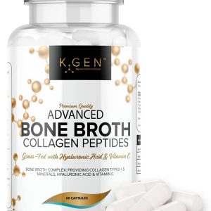 Pure Bone Broth Collagen Supplement Capsules Grass Fed Advanced Blend of Multi Collagen | Organic Bone Broth Powder Pills for Bones, Hair, Skin,...