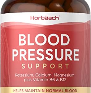 Blood Pressure Tablets | Potassium, Calcium & Magnesium to Support Normal Blood Pressure | Supplement for Men & Women | 90 Vegan Tablets | by Horbaach