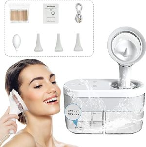 Ear Wax Removal Kit, YERIOK Electric Ear Irrigation Cleaner Tool with 4 Cleaning Modes for Kids and Adults, Ear Cleaning Device Irrigation with...