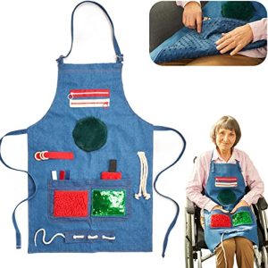 Fidget Apron for Elderly | Fidget Blanket for Dementia | Dementia Products for Elderly | Gift and Activities for Seniors with Alzheimer’s or...