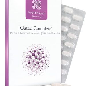 Healthspan Osteo Complete | 240 Vanilla Chewable Tablets | Bone, Teeth & Muscle Health | with Vitamin D3, Zinc, Calcium, Magnesium, Boron & Copper...