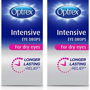 Optrex Intensive Eye Drops, Long Lasting Relief for Dry Eyes, 10ml (Pack of 2, 20ml)