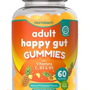 Probiotic Gummies | 2.25 Billion CFUs | Immune Support, Gut, Digestion & Energy | Multi-Strain: Lactobacillus casei + Vitamins C, B3, B5, B6 |...