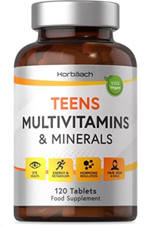 teen multivitamin 120 vegan tablets immune system booster with