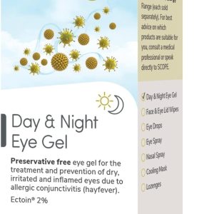 Fusion Allergy Day & Night Eye Gel - Preservative Free - for The Treatment of Dry, Irritated and Inflamed Eyes Due to Hayfever - 10ml
