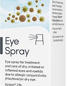 Fusion Allergy Eye Spray - Preservative Free - for Treatment and Care of Dry, Irritated or Inflamed Eyes Caused by Allergens or Dry Eye - 10ml