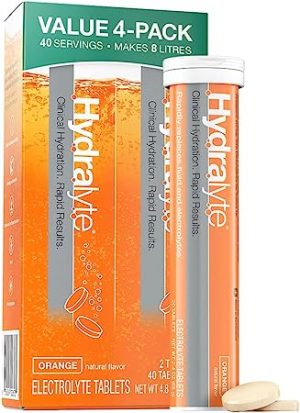 hydralyte effervescent electrolyte tablets orange 80 tablets prevents