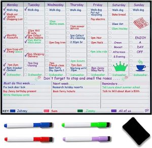 magnetic weekly planner fridge whiteboard weekly meal planner family