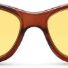 MediView-RNIB Lite Glasses | Macular Degeneration, Glaucoma and Retinitis Pigmentosa | Unisex | Yellow Lenses | EyeC Brown Frame