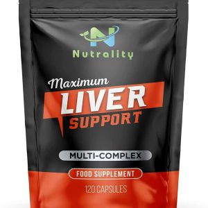 Nutrality Maximum Liver Detox Supplement - High Strength Liver Health Formula with Artichoke Extract, Dandelion Root, Turmeric Powder, Vitamin C,...