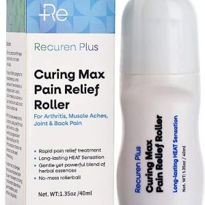 Recuren Plus Curing Max Pain Relief Roller for Sciatica Arthritis Muscle Aches Joint Knee Neck & Back Pain Long Lasting Heat Sensation with All...