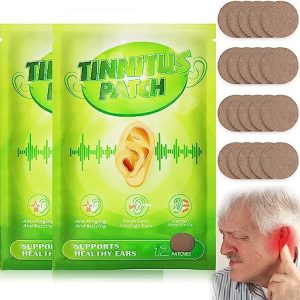Relief Tinnitus Ear Patch, Wieat Herbal Ringing Ear Care Relief Patches, Ear Infection Treatment Plaster Health Care for Hearing Loss and Ear Pain...