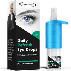 The Eye Doctor Eye Drops Refresh - Preservative Free Eye Drops for Dry Eye Relief - 0.1% Sodium Hyaluronate - Daily Refresh for Tired Eyes -...