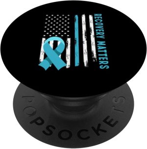 american flag drug alcohol addiction recovery awareness popsockets swappable