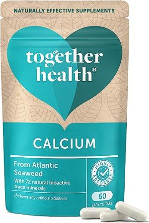 Calcium – Together Health – Seaweed-Based Calcium – 72 Trace Minerals – Vegan Friendly – Made in The UK – 60 Vegecaps