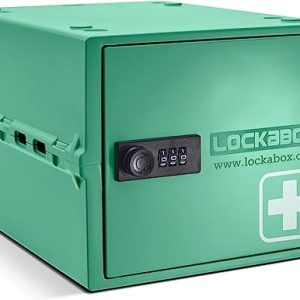 Lockabox One™ | Compact and Hygienic Lockable Box for Food, Medicines, Tech and Home Safety (Medi Green)