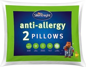 silentnight anti allergy pillows 2 pack soft medium support anti bacterial