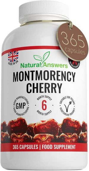 365 montmorency cherry vegan friendly capsules high strength 1100mg