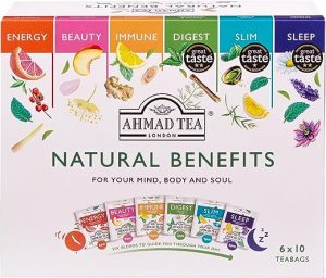 ahmad tea natural benefit functional tea selection pack green teas fruit
