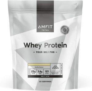 amazon brand amfit nutrition whey protein powder vanilla flavour 33